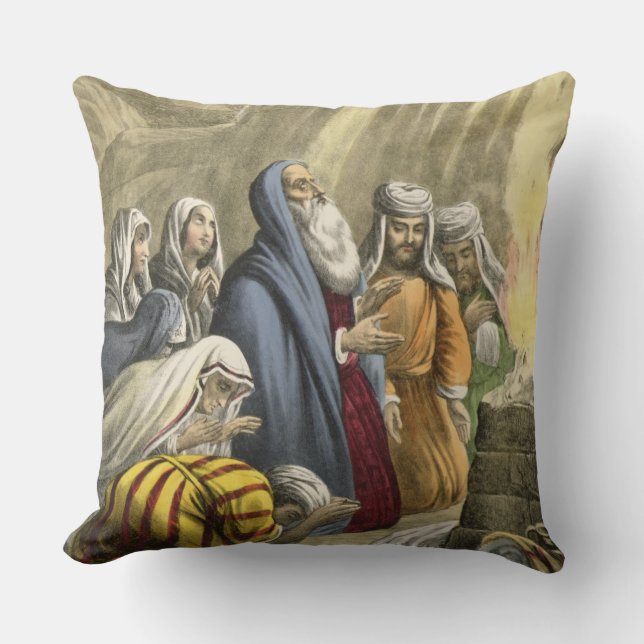 Noah's offer om de ark te verlaten, van een bijbel kussen (Voorkant)