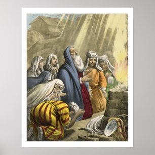 Noah's offer om de ark te verlaten, van een bijbel poster