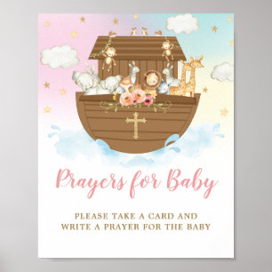 Noah's regenbooggebeden voor Baby Poster