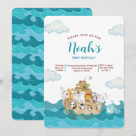 Noah's uitnodiging aan Ark Birthday.
