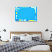 NOAH'S WAVES Bar Bat Mitzvah Inlogbord Canvas Afdruk (Insitu (Slaapkamer))