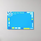 NOAH'S WAVES Bar Bat Mitzvah Inlogbord Canvas Afdruk (Voorkant)