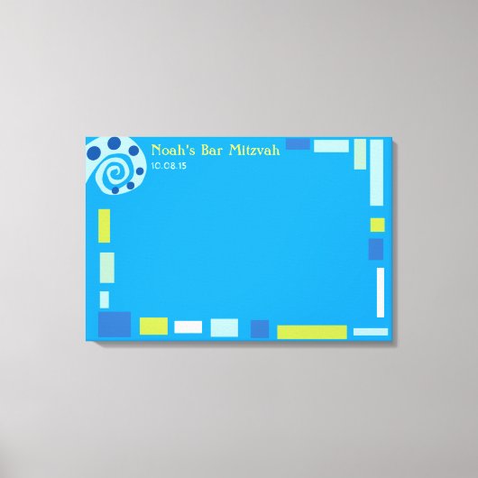 NOAH'S WAVES Bar Bat Mitzvah Inlogbord Canvas Afdruk (Voorkant)