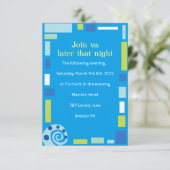 NOAH'S WAVES Bar Bat Mitzvah Reception Kaart (Staand voorkant)