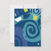 NOAH'S WAVES Bar Bat Mitzvah Reception Kaart (Achterkant)