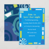 NOAH'S WAVES Bar Bat Mitzvah Reception Kaart (Voorkant / Achterkant)