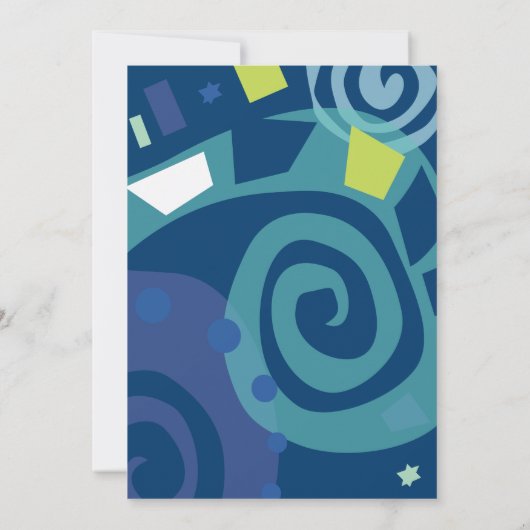 NOAH'S WAVES Bar Bat Mitzvah Uitnodiging (Achterkant)