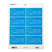 NOAH'S WAVES Bar Bat Mitzvah Uitnodiging Etiket (Full Sheet)