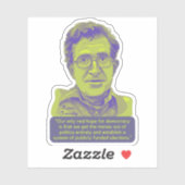 Noam Chomsky Portrait and Quote Sticker (Vel)