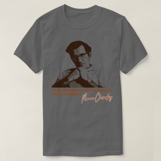 Noam Chomsky Quote Design T-shirt (Design voorkant)