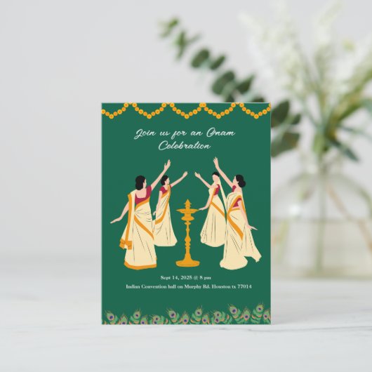 noam-uitnodiging voor een feest briefkaart (Staand voorkant)