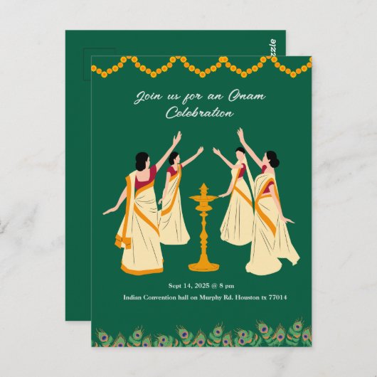 noam-uitnodiging voor een feest briefkaart (Voorkant / Achterkant)