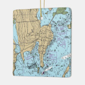 Noank CT Nautical Chart Keramisch Ornament (Links)