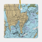 Noank CT Nautical Chart Keramisch Ornament (Voorkant)