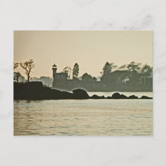 Noank Light House at Dusk Briefkaart