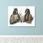 Noapeh, een Assiniboin Indian en Psihdja-Sahpa, ee Canvas Afdruk (Insitu (Houten vloer))