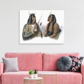 Noapeh, een Assiniboin Indian en Psihdja-Sahpa, ee Canvas Afdruk (Insitu (Woonkamer))
