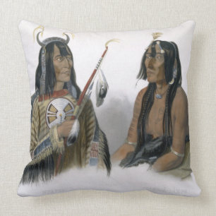 Noapeh, een Assiniboin Indian en Psihdja-Sahpa, ee Kussen