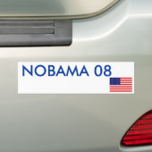 NOBAMA 08 BUMPERSTICKER (Op auto)