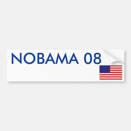 NOBAMA 08 BUMPERSTICKER (Voorkant)