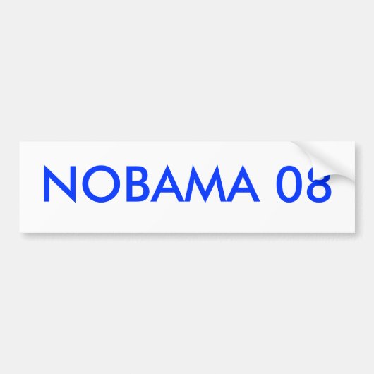 NOBAMA 08 BUMPERSTICKER (Voorkant)