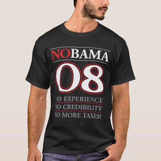NOBAMA 08 - Geen Obama T-shirt (Voorkant)