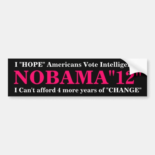 NOBama "12" Bumpersticker (Voorkant)
