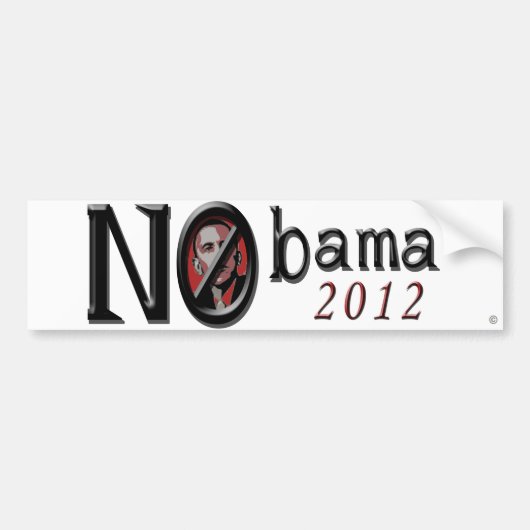 Nobama 2012 Bumpersticker (Voorkant)