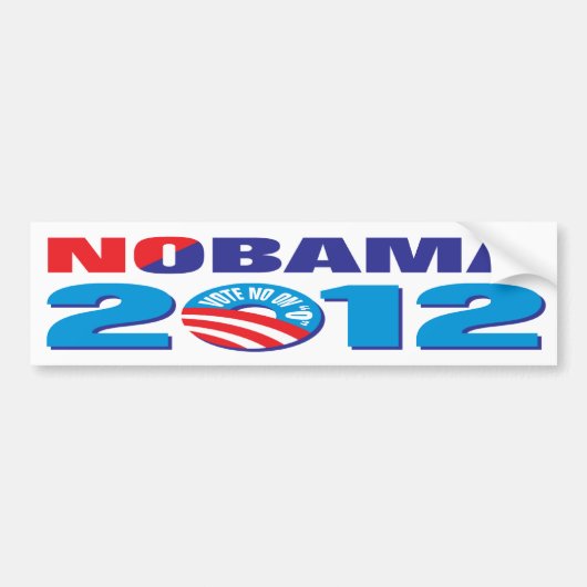 NOBAMA 2012 BUMPERSTICKER (Voorkant)