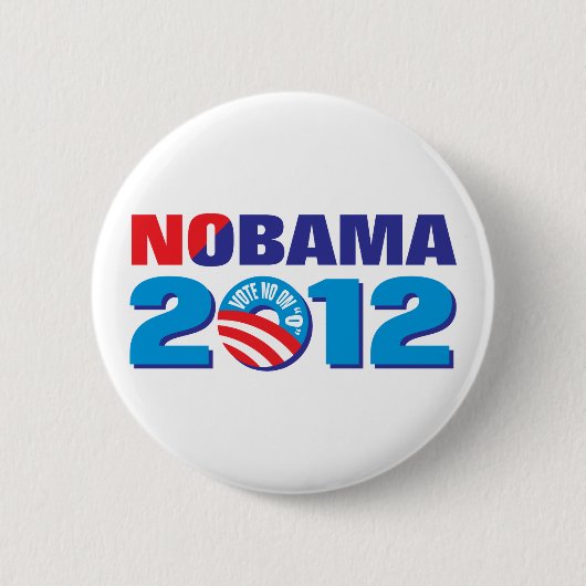 NOBAMA 2012 RONDE BUTTON 5,7 CM (Voorkant)