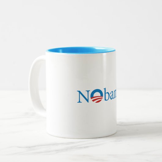 NObama 3-mok Tweekleurige Koffiemok (Voorkant links)