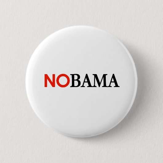 NOBAMA / ANTI-OBAMA - Gepersonaliseerd Ronde Button 5,7 Cm (Voorkant)