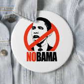 NOBAMA/ANTI-OBAMA T-SHIRT RONDE BUTTON 6,0 CM (In situ)
