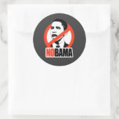 NOBAMA/ANTI-OBAMA T-SHIRT RONDE STICKER (Tas)