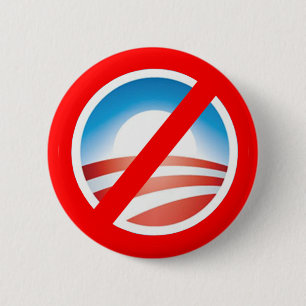 NOBAMA Anti-Obama T shirten, Mokken, Hoodies Ronde Button 5,7 Cm