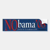 NObama Blue-achtergrond Bumpersticker (Voorkant)