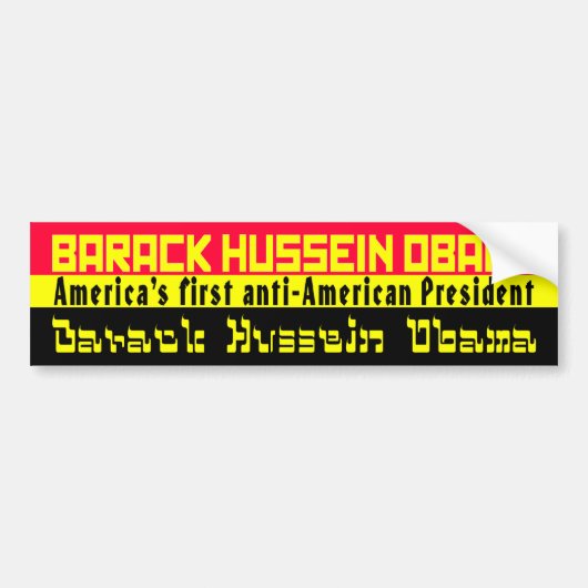 Nobama Bumpersticker (Voorkant)