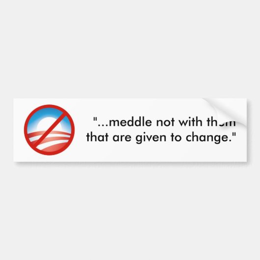 Nobama Bumpersticker (Voorkant)