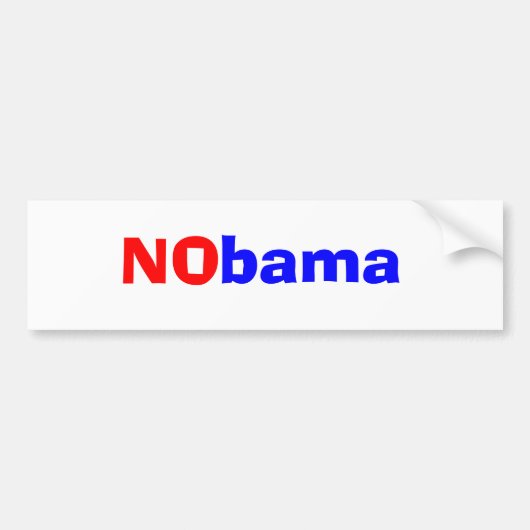 NObama Bumpersticker (Voorkant)