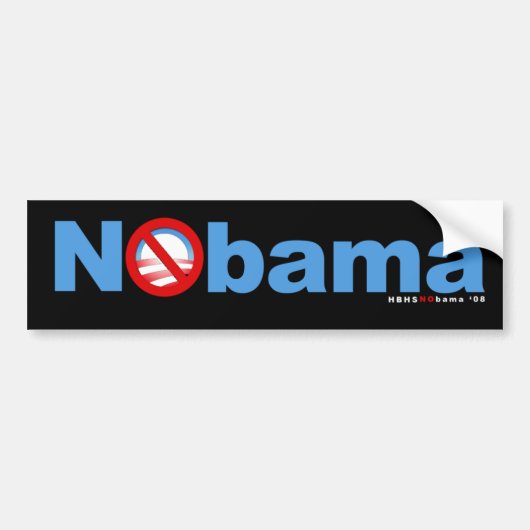 Nobama Bumpersticker (Voorkant)