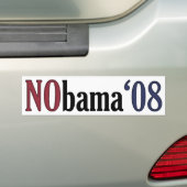 NObama-Bumpersticker Bumpersticker (Op auto)
