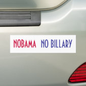 NOBAMA, GEEN BILLAIRE-bumpersticker Bumpersticker (Op auto)