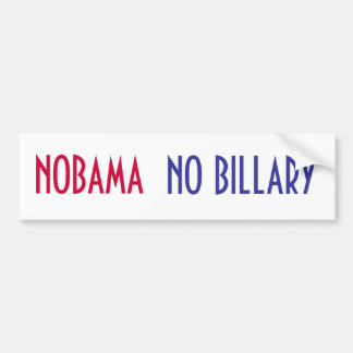 NOBAMA, GEEN BILLAIRE-bumpersticker Bumpersticker