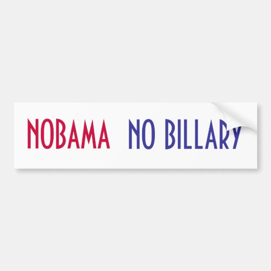 NOBAMA, GEEN BILLAIRE-bumpersticker Bumpersticker (Voorkant)