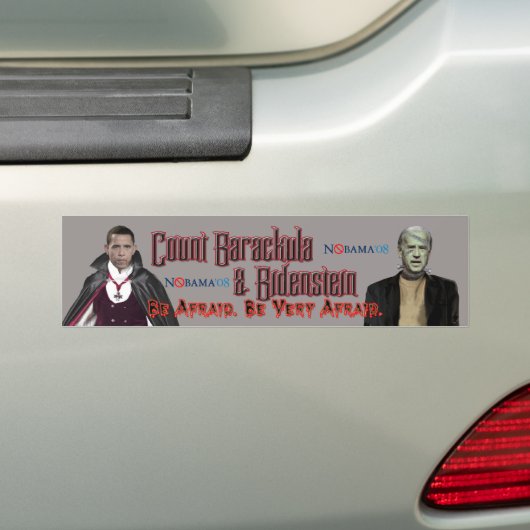 Nobama Halloween-Barackula en Biden Bumpersticker (Op auto)