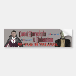 Nobama Halloween-Barackula en Biden Bumpersticker