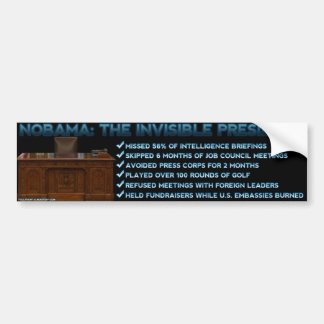 NOBAMA: Het onzichtbare President Bumpersticker