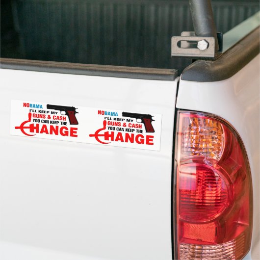 Nobama - Hou de verandering! Bumpersticker (Op Truck)