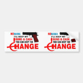 Nobama - Hou de verandering! Bumpersticker (Voorkant)