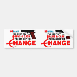 Nobama - Hou de verandering! Bumpersticker